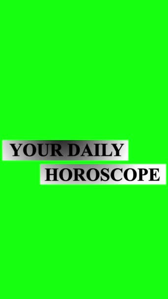 Trendy Stylish Animated Vertical Lower Third Your Daily Horoscope Written — Vídeo de Stock