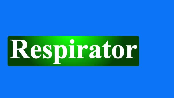 Animato Semplice Pulito Terzo Inferiore Con Respiratore Scritto Esso Colore — Video Stock