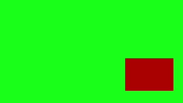 Proste Trzy Kształty Animowane Dolnej Trzeciej Logo Revel Zielonym Ekranie — Wideo stockowe