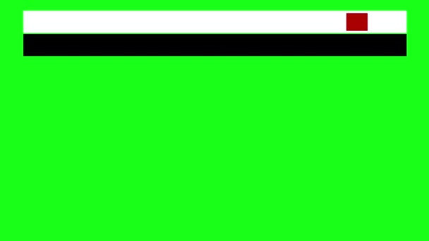 Bannière de titre simple animée tiers inférieur en blanc, rouge et noir, écran vert haute résolution