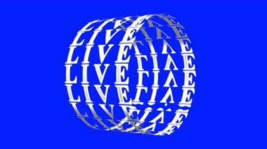 3d sphere live logo rotating in blue screen transparent background high resolution 4k, Apple PRORES 4444.