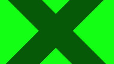 Animated grey colored cross sign, animated X mark in green screenbackground, high resolution.