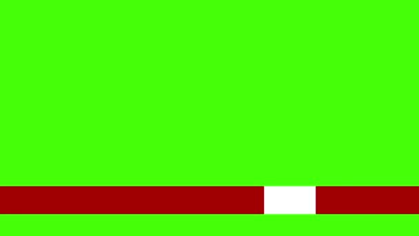 Animated Simple Clean Red Colored Strip Loopable High Resolution Green — Stock video