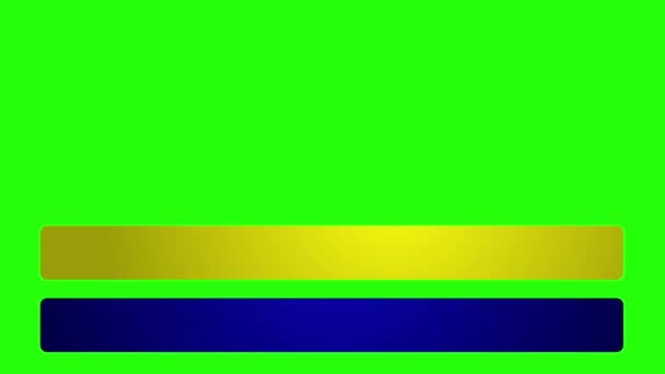 Yellow Blue Colored Animated News Bars High Resolution Green Screen — ストック動画