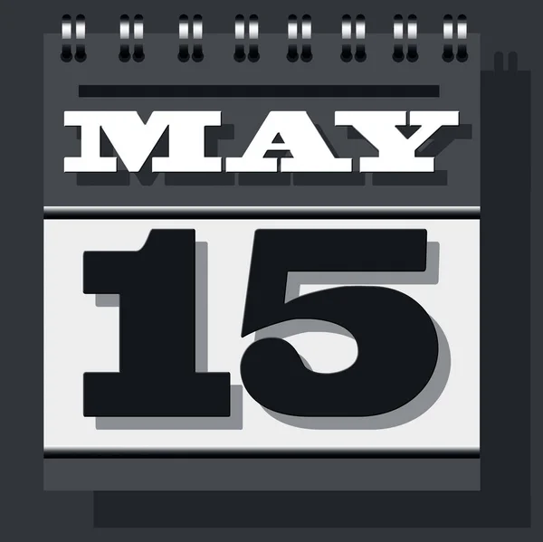 Maio Ilustração Calendário — Fotografia de Stock