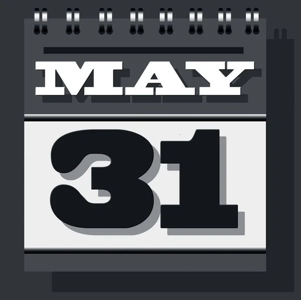 Maio Ilustração Calendário — Fotografia de Stock