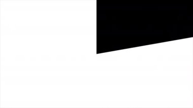 White colored background with black clockwise and anticlockwise movement. Black and white universal film countdown in high resolution 4k.