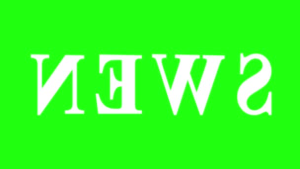 Animated News Word High Resolution Green Screen Background Easy Use — 비디오