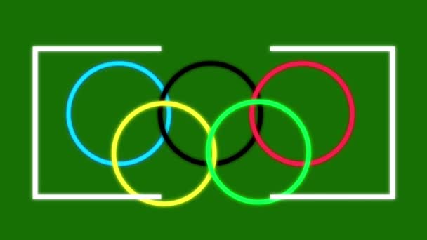 Junagadh Gujarat India 26Th July 2021 Simple Olympic Rings Animated — 비디오