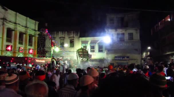 Junagadh Gujarat Indian 2021 Július Ashura Napja Síita Menetének Éjszakai — Stock videók