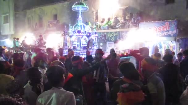 Junagadh Gujarat Indian Ιουλίου 2021 Νυχτερινή Λήψη Της Εκπομπής Σιιτών — Αρχείο Βίντεο