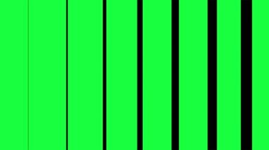 4K UHD çözünürlüğündeki basit siyah çizgili geçiş arkaplanı, Yeşil Ekran.