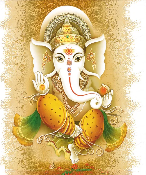 Blader Door Hoge Resolutie Stock Afbeeldingen Van Indiase Lord Ganesha — Stockfoto