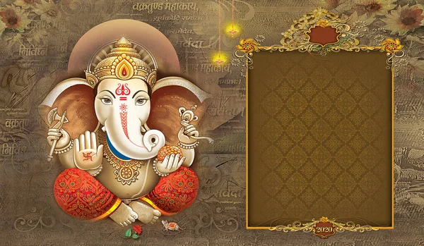 Deus Indiano Ganesha Senhor Indiano Ganesh Imagem Mitológica Indiana Ganesha — Fotografia de Stock