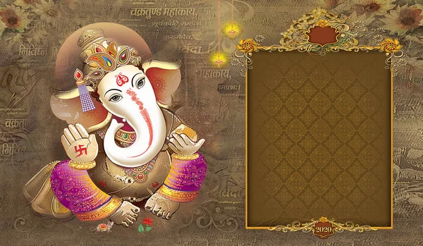 Indian God Ganesha, Indian Lord Ganesh, Indian Mythological Image of Ganesha.