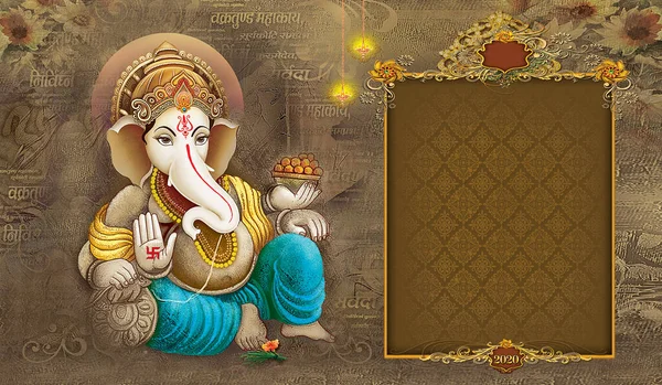 Dio Indiano Ganesha Signore Indiano Ganesh Immagine Mitologica Indiana Ganesha — Foto Stock