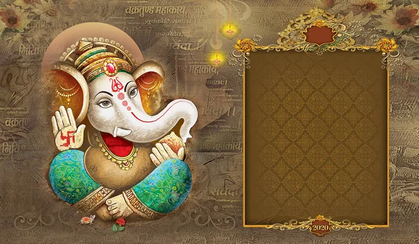 Ινδός Θεός Ganesha Ινδός Άρχοντας Ganesh Ινδική Μυθολογική Εικόνα Του — Φωτογραφία Αρχείου