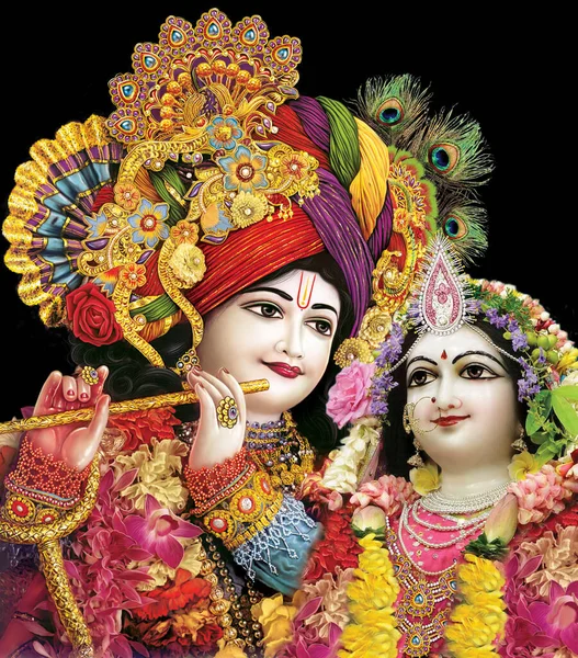 Deus Indiano Radhakrishna Senhor Indiano Krishna Imagem Mitológica Indiana Radhakrishna — Fotografia de Stock