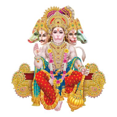 Lord Hanuman 'ın baskı endüstrisi için yaratıcı sanat evinden yüksek çözünürlüklü hisse senedi fotoğrafçılığı..