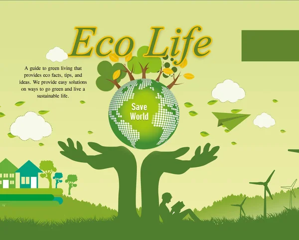Earth Konzept Green Earth Layout — Stockfoto