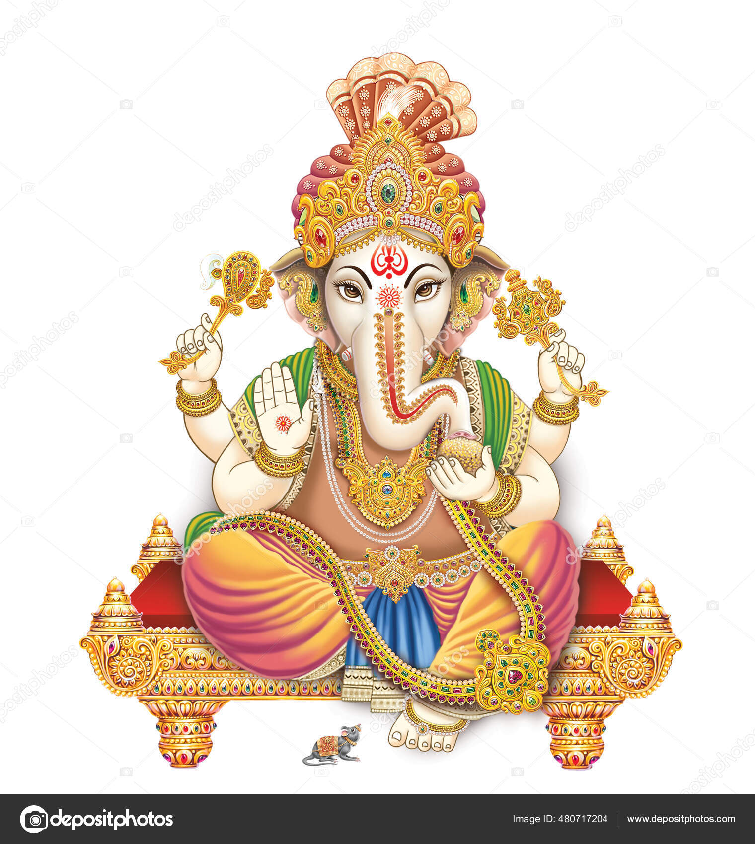 Browse High Resolution Stock Images Indian Lord Ganesha Find Indian Stock  Illustration by ©ninassarts #480717204, image size:1520x1700