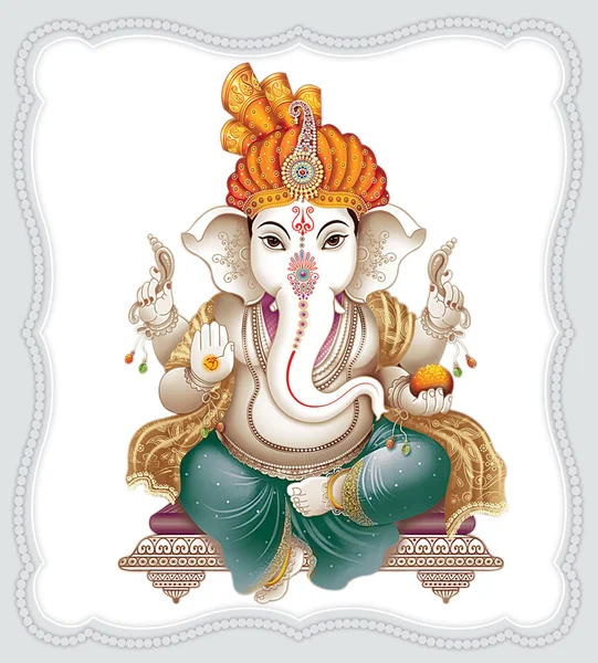 Blader Door Hoge Resolutie Stockbeelden Van Indiase Lord Ganesha Vind — Stockfoto