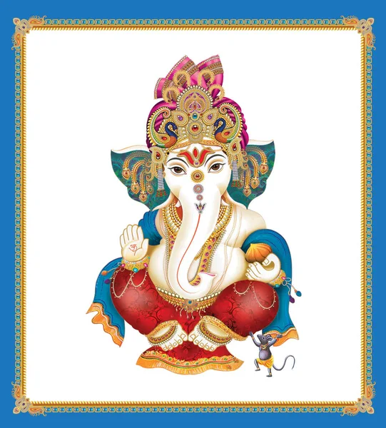 Blader Door Hoge Resolutie Stockbeelden Van Indiase Lord Ganesha Vind — Stockfoto