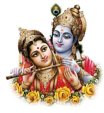 Tanrı Radhakrishna, Hintli Lord Krishna, Hint mitolojik Radhakrishna