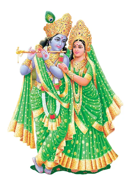 God Radhakrishna Indian Lord Krishna Indian Mythological Image Radhakrishna — Stock Photo, Image