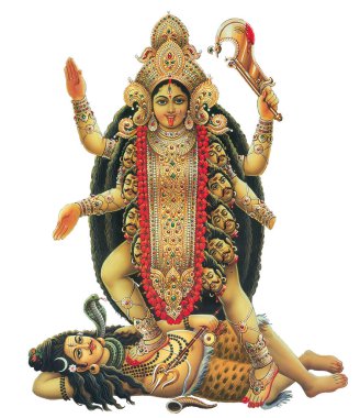 Hindu Festivali Ma Kali, Tanrıça Dugra Yüksek Çözünürlüklü fotoğraf
