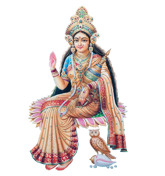 Hinduski Kosmos Maha Laxshmi Bogini Bogactwa — Zdjęcie stockowe