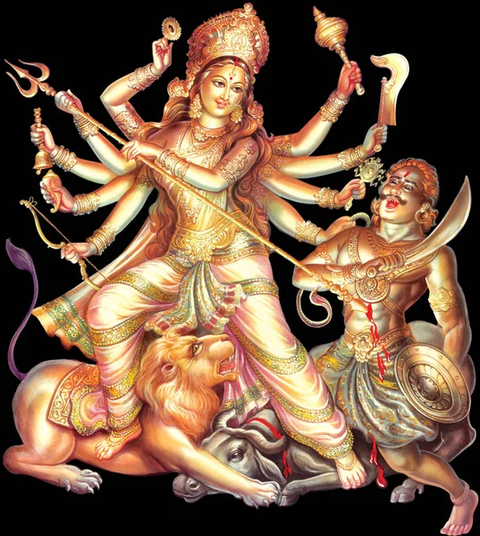 Hindu Festival Goddess Dugra High Resolution Photo — Stock Photo, Image