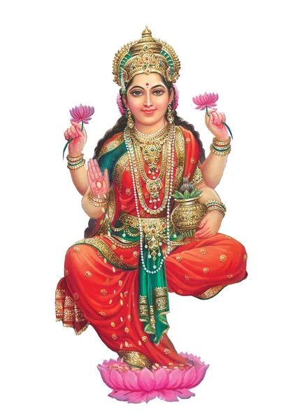 Hindu Cosmos Maha Laxshmi Goddess Wealth — Stock Photo, Image