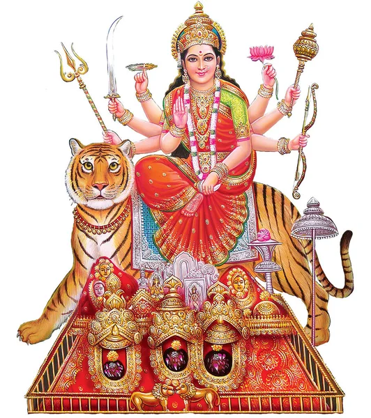 Jai Mata Goddess Durga Stock Photography Printing House — стокове фото