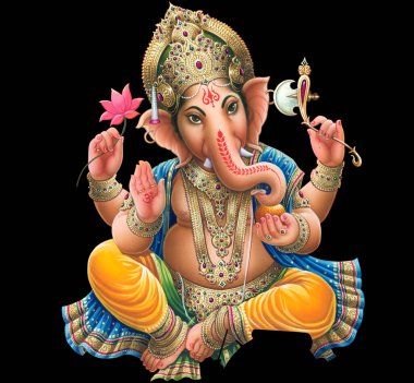 Hint Tanrısı Ganesha, Hintli Lord Ganesh, Hint Mitolojik Ganesha Görüntüsü.
