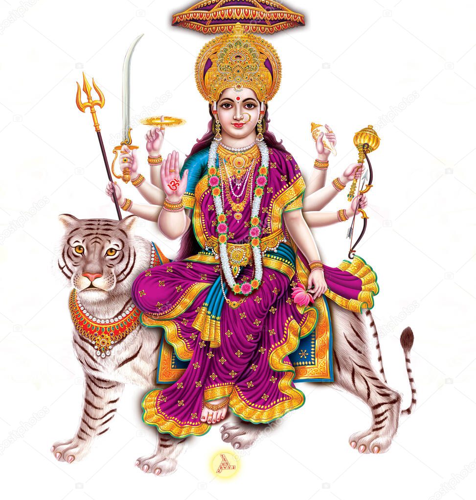 Jai Mata Di, Goddess Durga Stock Photography from a printing house