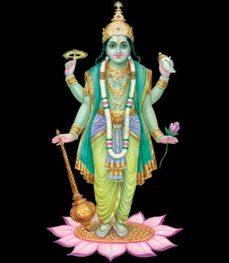 Yüksek Çözünürlüklü Lord Vishnu sanatı