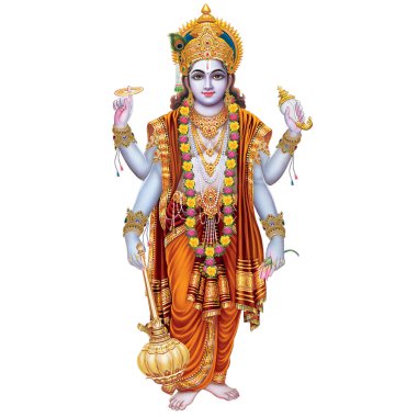 Yüksek Çözünürlüklü Lord Vishnu sanatı