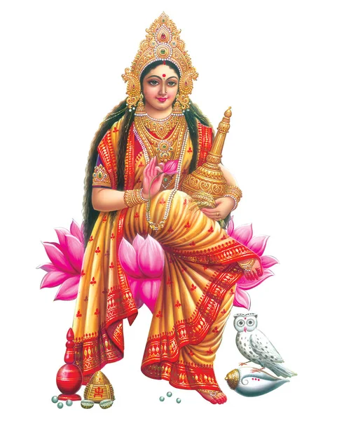 Індуїстський Космос Маха Лакшмі Богиня Багатства — стокове фото