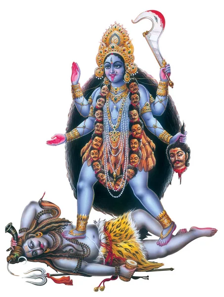 Hindu Fesztivál Kali Dugra Istennő Nagy Felbontású Fotó — Stock Fotó
