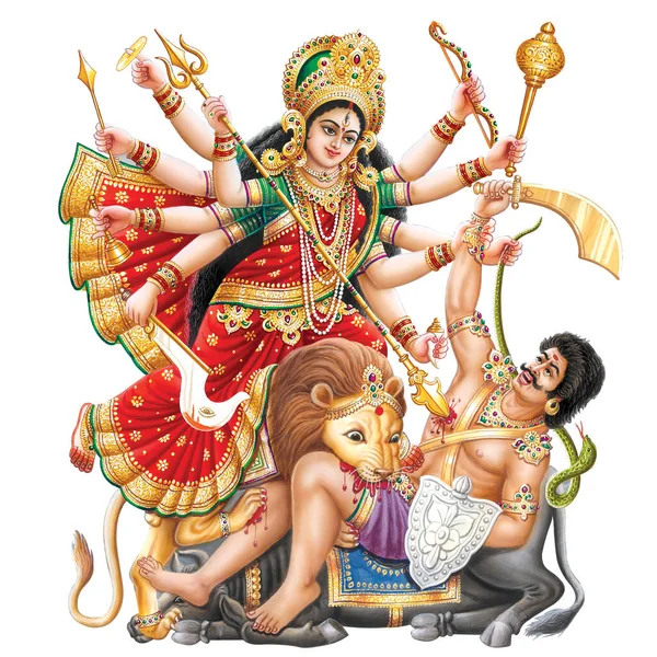 Indian Goddess Durga Digital Painings Printing House — Stock Photo, Image