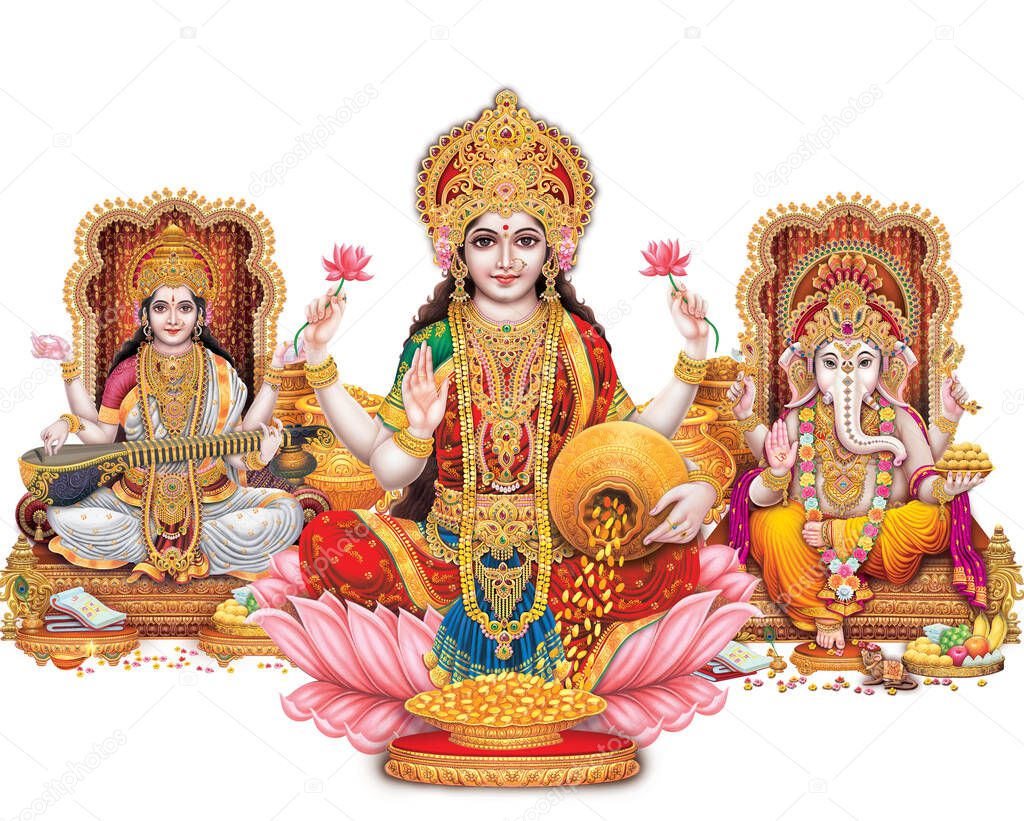 Hindu Cosmos Maha Laxshmi, Goddess of Wealth