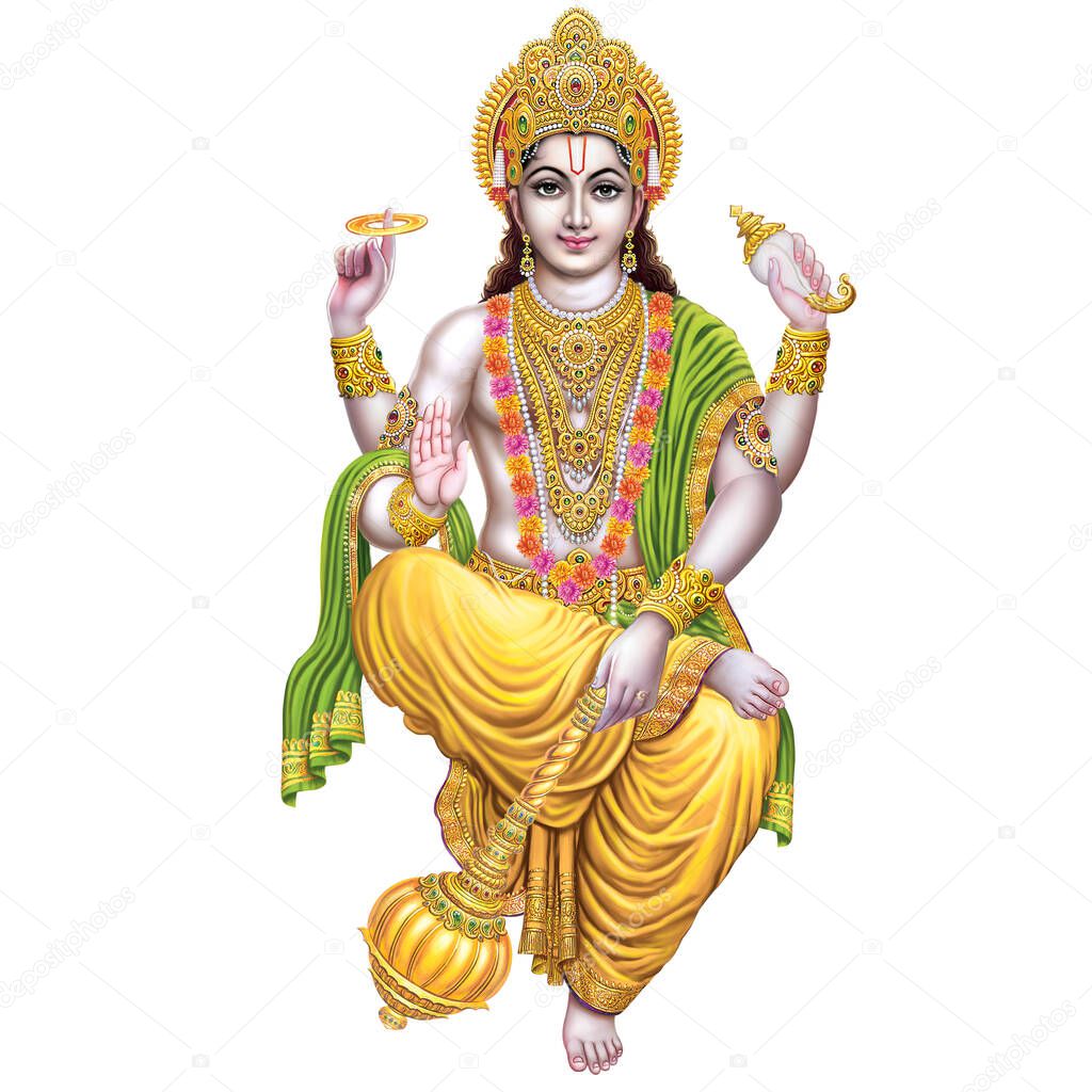 High-Resolution Lord Vishnu art