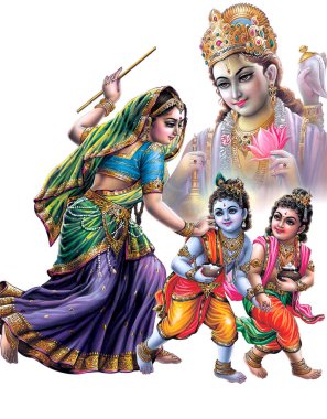 Hindistan Tanrısı Radhakrishna, Hindistan Lordu Krishna, Hindistan Mitolojik Radhakrishna Görüntüsü.