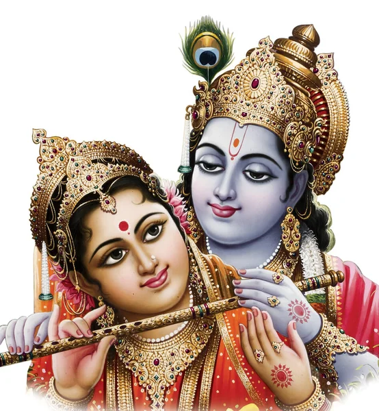 Deus Indiano Radhakrishna Senhor Indiano Krishna Imagem Mitológica Indiana Radhakrishna — Fotografia de Stock