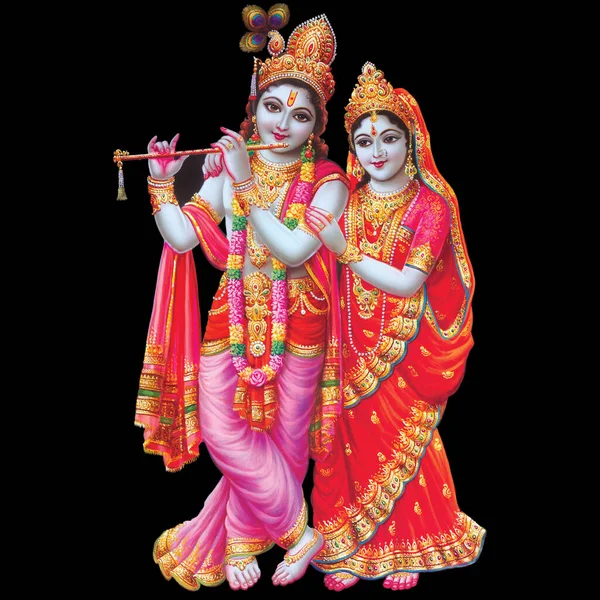 Dios Indio Radhakrishna Señor Indio Krishna Imagen Mitológica India Radhakrishna — Foto de Stock