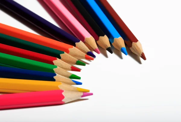 Lápis coloridos, pintura, criativa, material de escritório — Fotografia de Stock