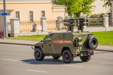 Geçit töreni. Zafer Bayramı. 9 Mayıs, Rus silahlı kuvvetleri, askeri teçhizat.