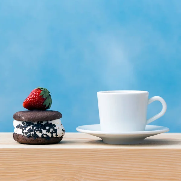 Tasse Kaffee Vorhanden Das Aroma Von Kaffee Der Morgen Beginnt — Stockfoto