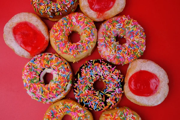 Donut Snack Que Vende Por Todas Partes Calle Muy Popular — Foto de Stock